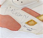 1992-93 Hakeem Olajuwon Houston Rockets Signed LA Gear Game Worn Sneakers (MEARS LOA) *JSA*