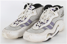 1999 (March 3) Kobe Bryant Los Angeles Lakers Adidas KB8 II Game Worn Sneakers (MEARS LOA / Ryan Leaf Letter)