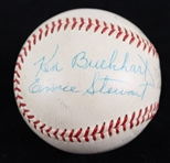 1961-63 National League Umpires Multi Signed ONL Giles Baseball w/ Jocko Conlan, Ken Burkhart, Vinnie Smith & More (JSA)
