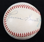1961-63 National League Umpires Multi Signed ONL Giles Baseball w/ Jocko Conlan, Ken Burkhart, Vinnie Smith & More (JSA)