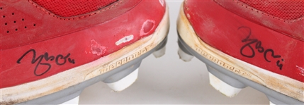 2014 Yadier Molina St. Louis Cardinals Signed New Balance Game Worn Cleats (MEARS LOA / JSA)