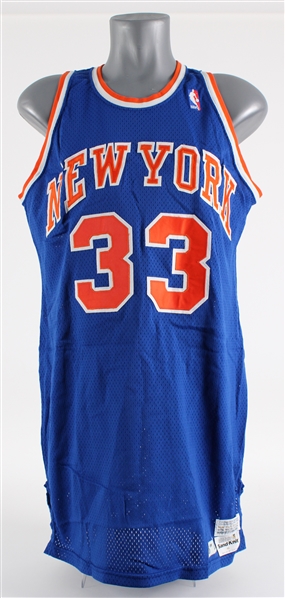1986-87 Patrick Ewing New York Knicks Road Jersey (MEARS A8)