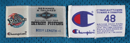 1996-97 Grant Hill Detroit Pistons Game Worn Road Jersey (MEARS A5)