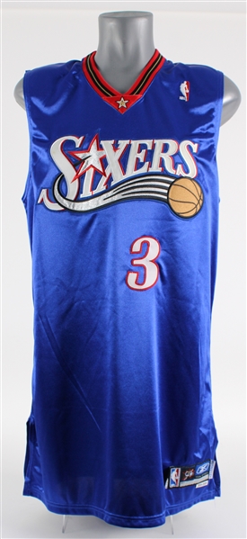 2004-05 Allen Iverson Philadelphia 76ers Game Worn Alternate Jersey (MEARS A5)