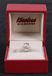 Kesslers 1.65 Carat Brown/Yellow Diamond w/ 14 Karat White Gold Engagement Ring 
