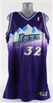 2002-03 Karl Malone Utah Jazz Game Worn Road Jersey (MEARS A5)
