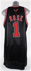 2009-10 Derrick Rose Chicago Bulls Game Worn Alternate Jersey (MEARS A5)