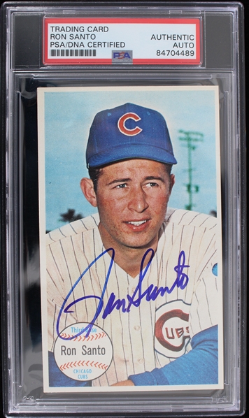 1964 Ron Santo Chicago Cubs Signed #58 Topps Giant Trading Card (PSA/DNA Slabbed) 