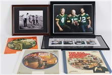 1980s-2010s Green Bay Packers 14x18 Framed NFL MVP Photo, RCA Videodiscs & more (Lot of 6)