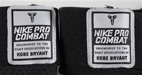 2013-15 Kobe Bryant Los Angeles Lakers Game Worn Nike Pro Combat Leggings - Lot of 2 Pairs (MEARS LOA)