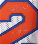2000-01 Allan Houston New York Knicks Signed Game Worn Home Jersey (MEARS A5 / JSA)