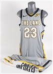 2017-18 LeBron James Cleveland Cavaliers "The Land" City Edition Road Uniform (MEARS A5)