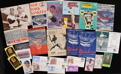 1940s-90s NY Yankees Programs, Signed Cards Including Charlie Keller, Eddie Mathews & more (JSA)(Lot of 55+)