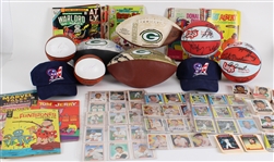 1970s-2000s Baseball, Basketball, Football Memorabilia w/ Mini Pennants, Books & more (Lot of 500+)