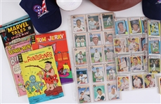 1970s-2000s Baseball, Basketball, Football Memorabilia w/ Mini Pennants, Books & more (Lot of 500+)