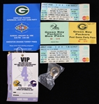 1990s-2010s Green Bay Packers Post Game Party Passes, Tickets & more (Lot of 7)