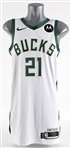 2021 Jrue Holiday Milwaukee Bucks NBA Finals Team Issued Home Jersey (MEARS LOA)