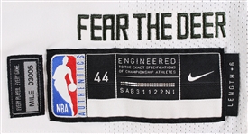 2021 Jrue Holiday Milwaukee Bucks NBA Finals Team Issued Home Jersey (MEARS LOA)