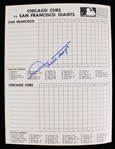 1969 Willie Mays San Francisco Giants Signed Official Program (JSA) 