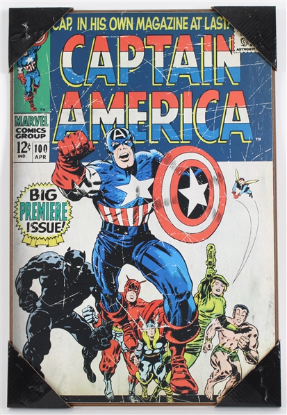 2012 Captain America Marvel Big Premier Issue 13x19 Plaque 