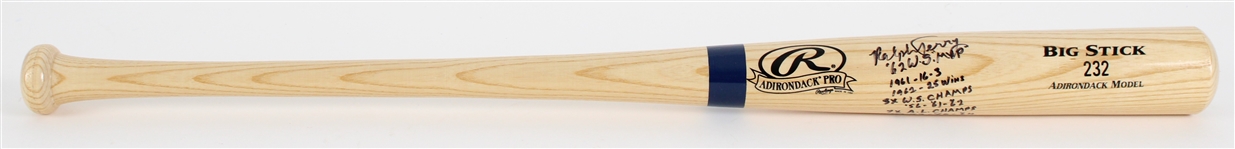 2010's Ralph Terry New York Yankees Signed & Multi Inscribed Rawlings Adirondack Baseball Bat (JSA)