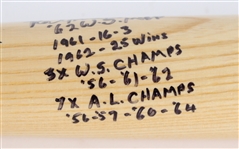 2010's Ralph Terry New York Yankees Signed & Multi Inscribed Rawlings Adirondack Baseball Bat (JSA)