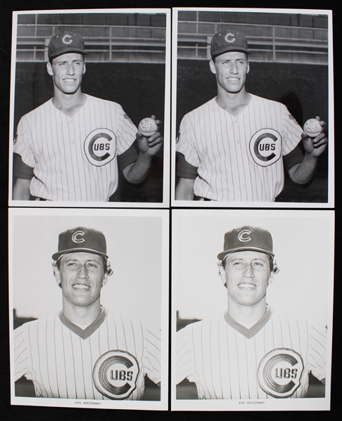 1965-71 Ken Holtzman Chicago Cubs Official Barney Sterling 8x10 Photos (Lot of 6)