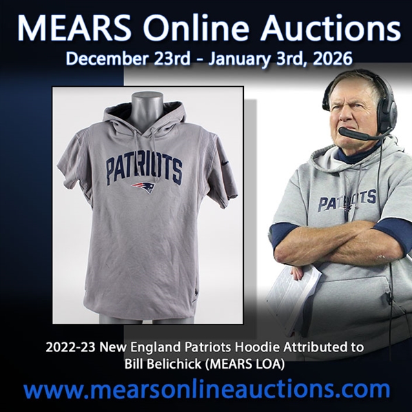 2022-23 New England Patriots Hoodie Attributed to Bill Belichick (MEARS LOA)