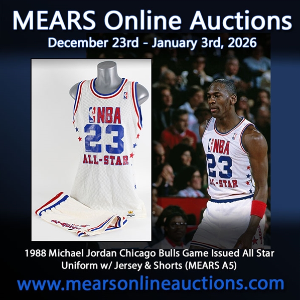 1988 Michael Jordan Chicago Bulls Game Issued All Star Uniform w/ Jersey & Shorts (MEARS A5)