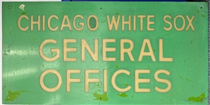 1910-1990 Chicago White Sox Comiskey Park 30" x 60" General Offices Sign 