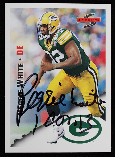 1995 Reggie White Green Bay Packers Signed Score #13 Card (JSA)
