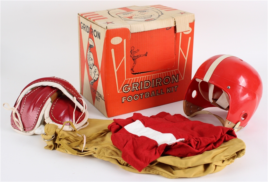 1958 Gridiron Football Kit w/ Original 12"x11"x9" Box
