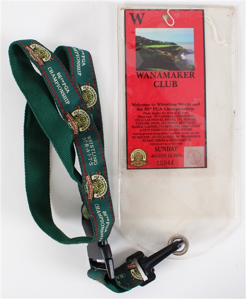 2004 86th PGA Championship Wanamaker Club Ticket & Lanyard 
