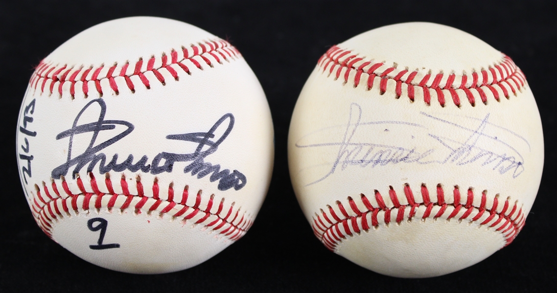 1985-91 Minnie Minoso Chicago White Sox Signed Baseball - Lot of 2 (JSA)
