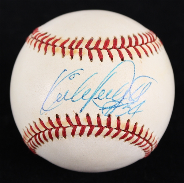 1990-92 Kirby Puckett Minnesota Twins Signed OAL Brown Baseball (JSA)