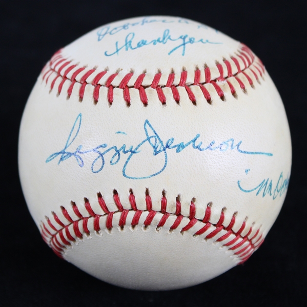 1985-89 Reggie Jackson New York Yankees Signed OAL Brown Baseball (JSA)