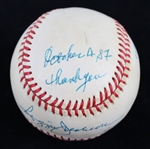 1985-89 Reggie Jackson New York Yankees Signed OAL Brown Baseball (JSA)