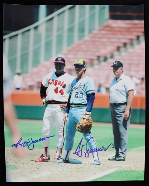 1980s Ted Simmons & Reggie Jackson Signed 8"x10" Photo (JSA) 
