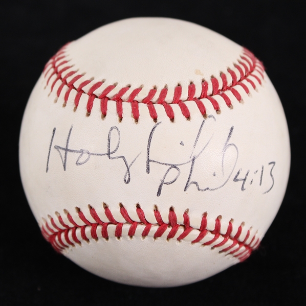 1984-2011 Evander Holyfield Heavyweight Champion Signed Baseball (JSA)