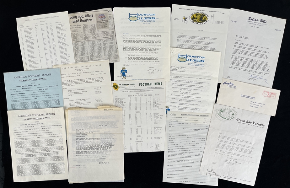 1957-62 Important Dave Smith Archive featuring Vince Lombardi & George Halas GB Packers & Chicago Bears Signed Correspondence & more (Lot of 20+)(JSA)