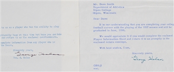1957-62 Important Dave Smith Archive featuring Vince Lombardi & George Halas GB Packers & Chicago Bears Signed Correspondence & more (Lot of 20+)(JSA)