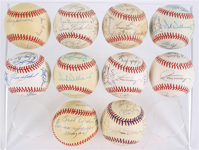 1980s-90s Chicago Cubs, Chicago White Sox Team Signed Baseballs & more (Lot of 10)