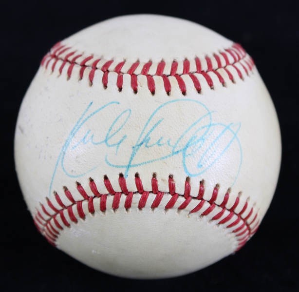 1984-95 Kirby Puckett Minnesota Twins Signed American League Baseball (JSA) 