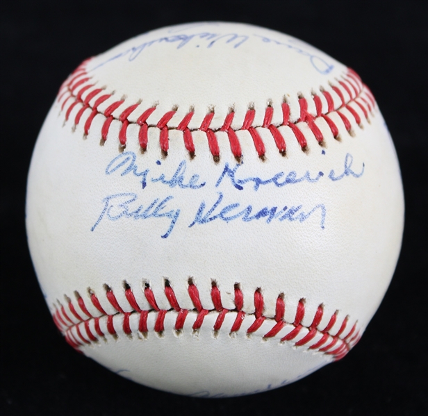 1960s-2000s Billy Herman, Curt Flood, Lou Brock Chicago Cubs & more Signed American League Baseball (JSA) 