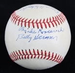 1960s-2000s Billy Herman, Curt Flood, Lou Brock Chicago Cubs & more Signed American League Baseball (JSA) 
