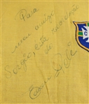 1970s Pele Brazille Autographed w/ Inscription Match Worn Jersey *JSA Full Letter*/MEARS LOA