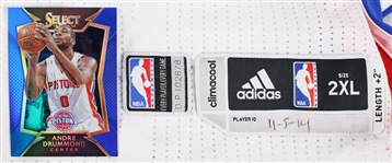 2014 Andre Drummond Detroit Pistons Home Jersey (MEARS LOA)