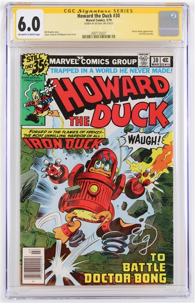 1978 Ed Gale Signed Howard the Duck #30 Marvel Comic (CGC Slabbed 6.0)