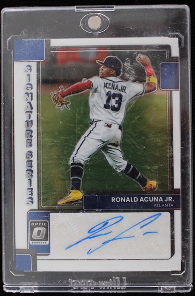 2022 Ronald Acuna Jr Atlanta Braves Signed Panini Signature Series Card 