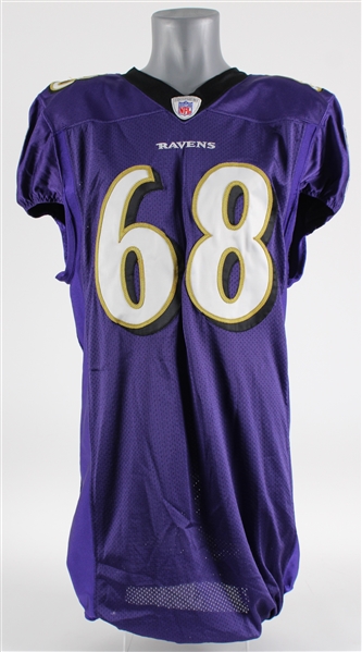 2010 Eric Vanden Heuvel Baltimore Ravens Road Jersey (MEARS LOA)